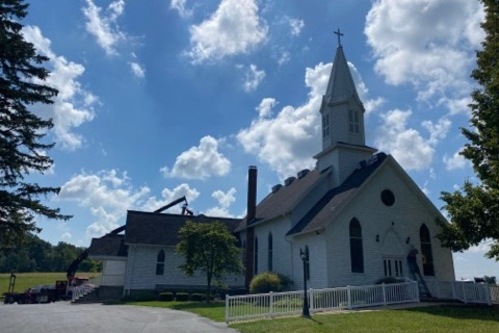 Roofing Company in Ann Arbor replaces roof on historic, local church