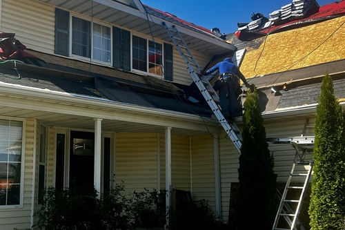 Roofing company finishes a roof replace on an Ann Arbor home