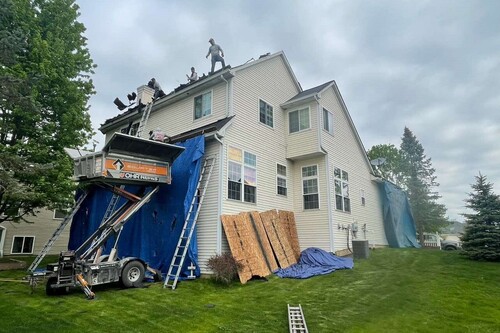 Roofing project in Pinckney, MI